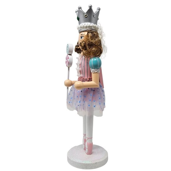 Pastel Fairy Princess Christmas Wood 14" Nutcracker - Picture 4 of 5